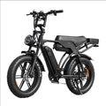 Black electric bike on a white background